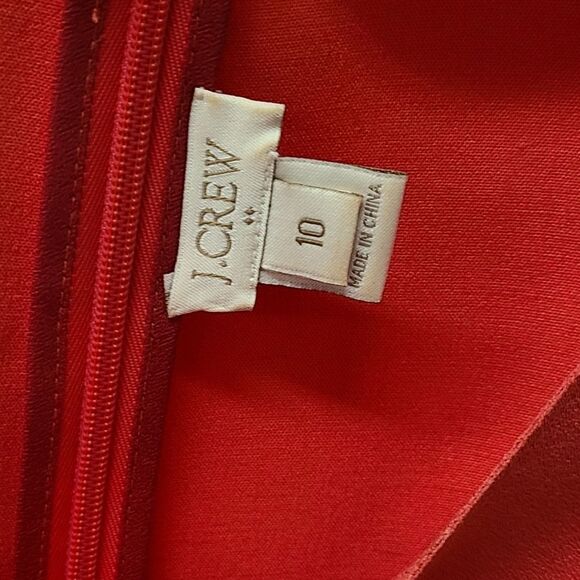 J. Crew Coral Scalloped Dress size 10 - Picture 9 of 11